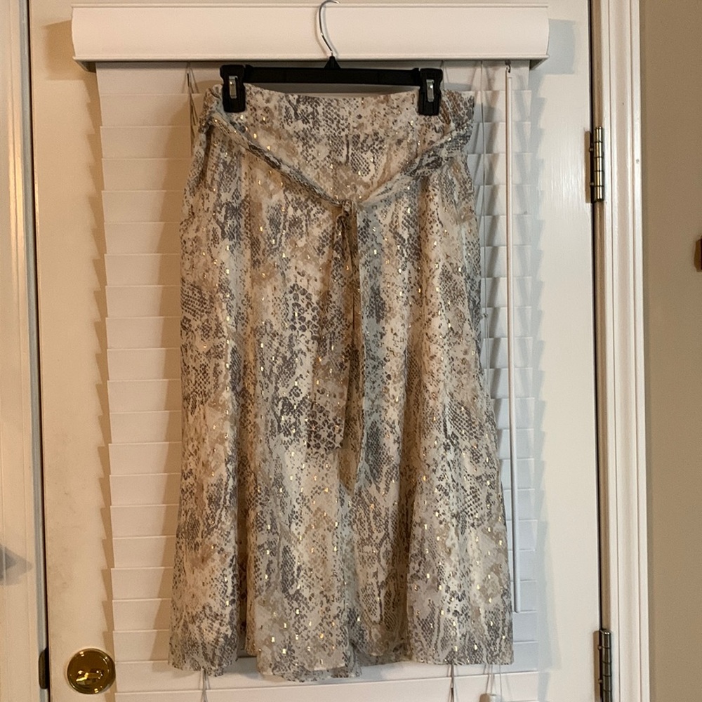 Chicos Snakeprint Skirt Size 2P